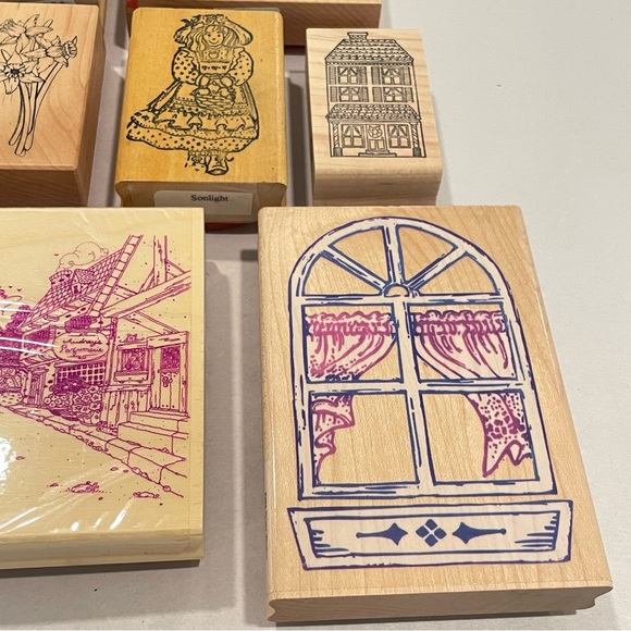 stampendous rubber stamp Lot PSX & Others Cottage Wishing Well Floral Village - Picture 4 of 11